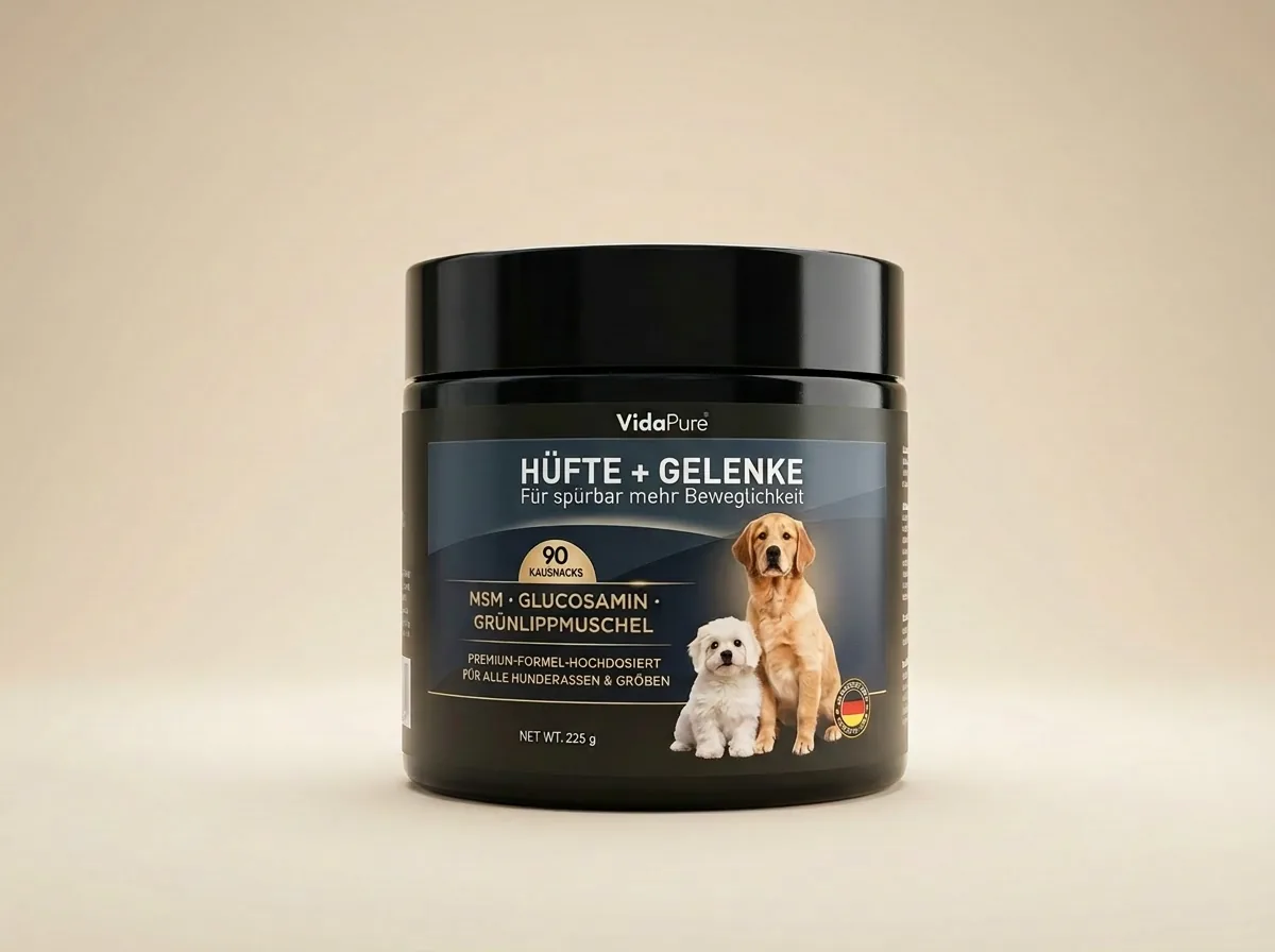 VIDAPURE Hüfte & Gelenke Dose mit 90 Kautabletten, Nettogewicht 225 g